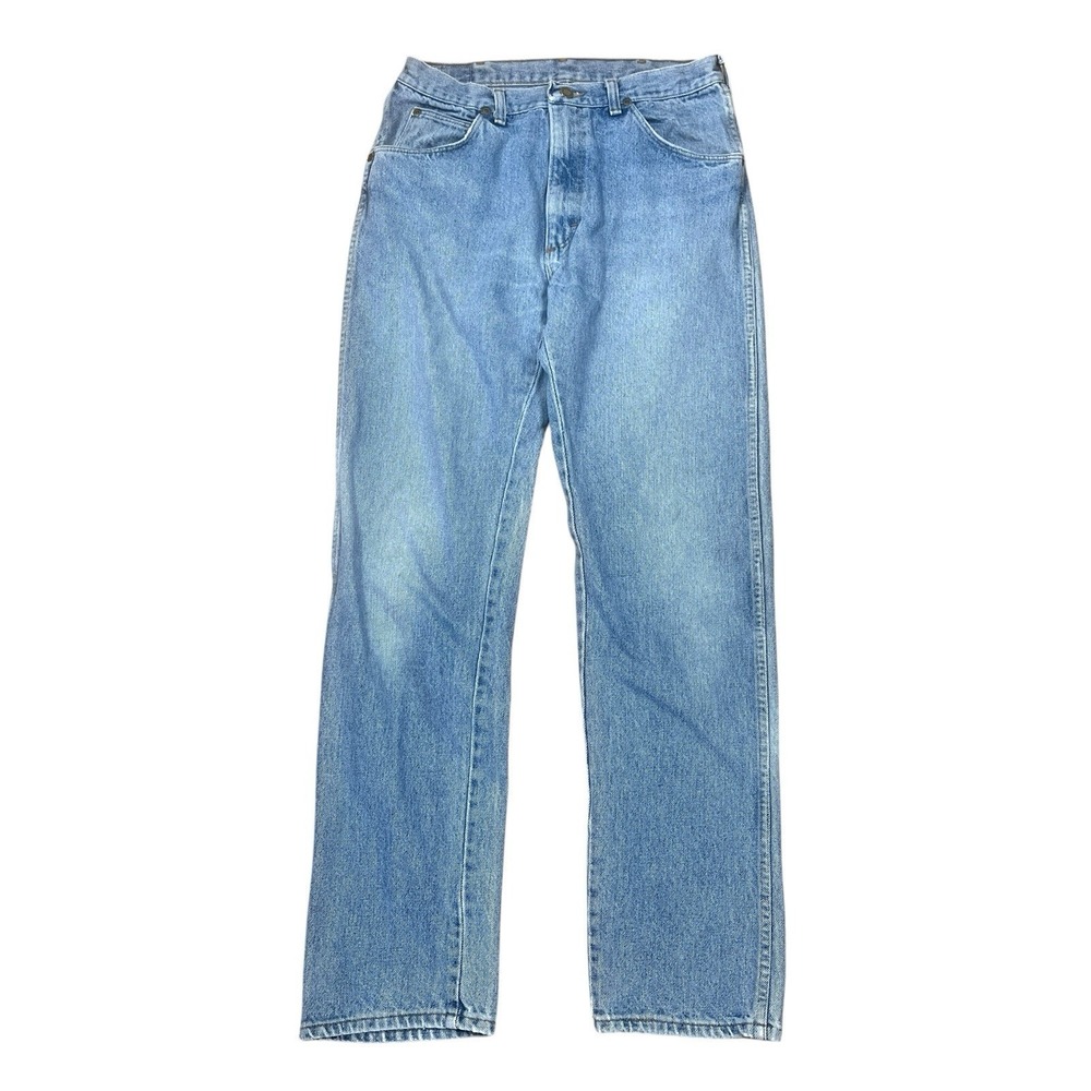 Vtg Wrangler Hero Jeans Mens 34x34 (Fits 32x32) Light Wash Cotton Denim 96501RW